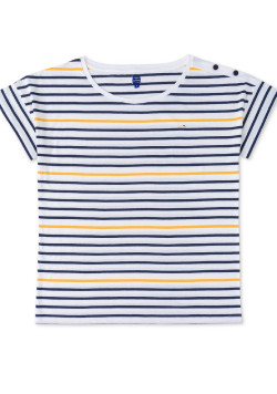 T-shirt rayé jaune multicolore Femme