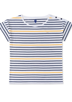 T-shirt rayé jaune multicolore Femme