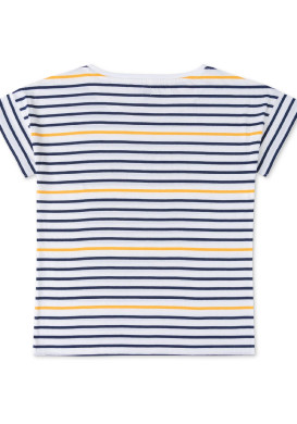 T-shirt rayé jaune multicolore Femme