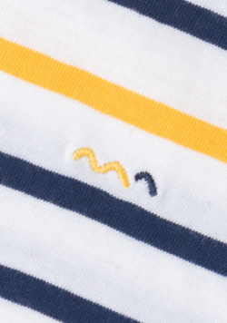T-shirt rayé jaune multicolore Femme