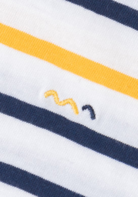 T-shirt rayé jaune multicolore Femme
