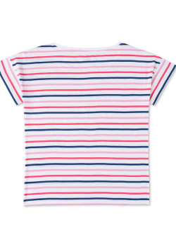 T-shirt rayé rose multicolore Femme