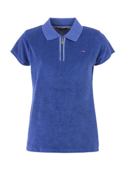 Polo éponge bleu outremer Femme