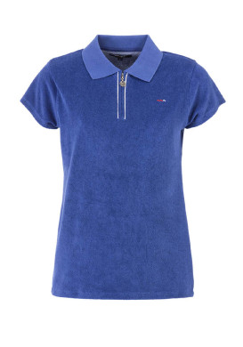 Polo éponge bleu outremer Femme Polo éponge bleu outremer Femme