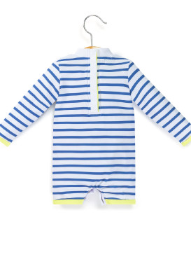 Combinaison de bain rayé manches longues Bébé garçon Combinaison de bain rayé manches longues Bébé garçon