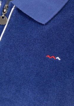 Polo éponge bleu outremer Femme