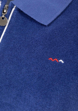 Polo éponge bleu outremer Femme Polo éponge bleu outremer Femme