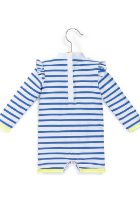 Combinaison de bain rayé manches longues Bébé fille Combinaison de bain rayé manches longues Bébé fille