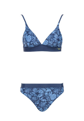 Maillot de bain bleu 2 pièces Femme MAILLOT DE BAIN IMPRIME FOND BLEU YANI
