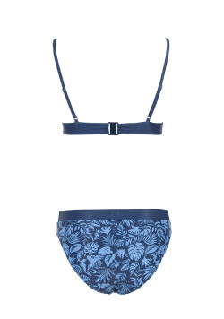 Maillot de bain bleu 2 pièces Femme