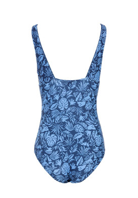 Maillot de bain bleu 1 pièce Femme MAILLOT DE BAIN FOND MARINE IMP BLEU YLANAR