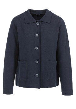 Gilet boutonné bleu marine Femme