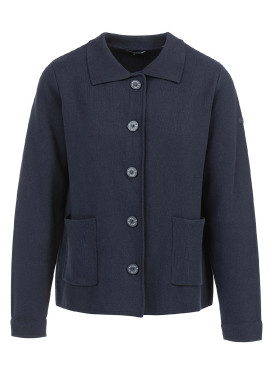 Gilet boutonné bleu marine Femme Gilet boutonné bleu marine Femme