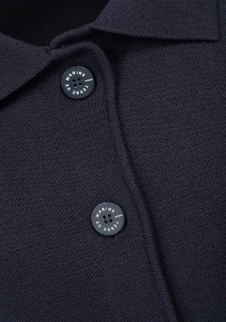 Gilet boutonné bleu marine Femme
