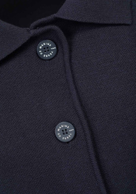Gilet boutonné bleu marine Femme Gilet boutonné bleu marine Femme