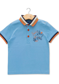 Polo bleu ciel Garçon