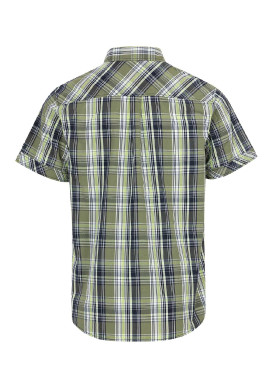 Chemise à carreaux manches courtes vert olive Homme Chemise à carreaux manches courtes vert olive Homme