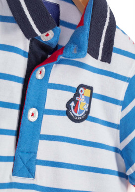 Polo rayé bleu Garçon Polo rayé bleu Garçon