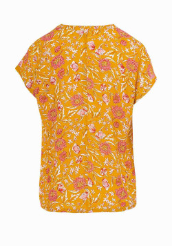 Blouse jaune imprimé floral Femme