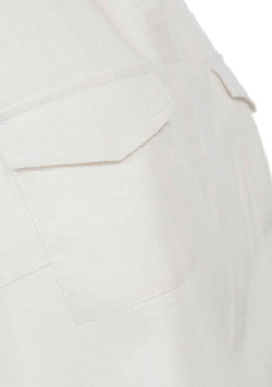 Chemise blanche sans manches en lin Femme
