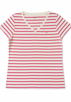 Marinière éco conçue Femme manches courtes rose/blanc Marinière éco conçue Femme manches courtes rose/blanc