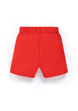 Ensemble Bébé t-shirt rayé + short rouge