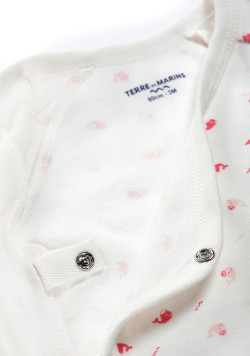Ensemble Bébé pantalon rose + t-shirt cache coeur