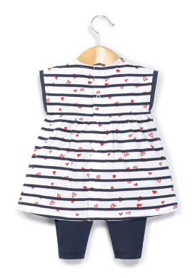 Ensemble Bébé robe rayé + legging Ensemble Bébé robe rayé + legging