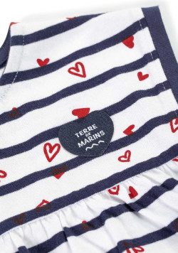 Ensemble Bébé robe rayé + legging 