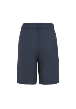 Bermuda long bleu marine en viscose Femme