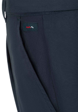 Bermuda long bleu marine en viscose Femme