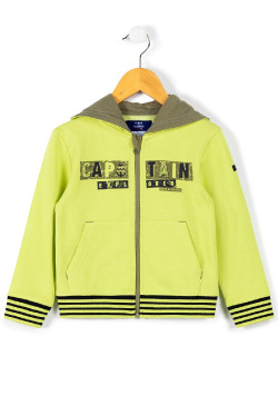 Veste à capuche vert citron Garçon