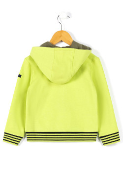 Veste à capuche vert citron Garçon