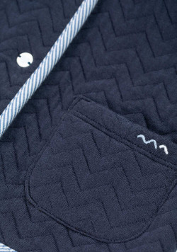 Veste bébé à capuche en molleton bleu marine