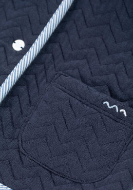 Veste bébé à capuche en molleton bleu marine