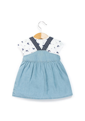 Ensemble Bébé robe en jean + t-shirt