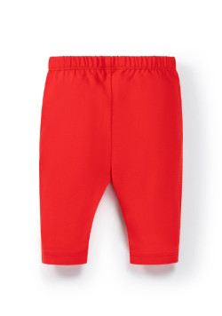 Ensemble Bébé robe imprimée + legging rouge