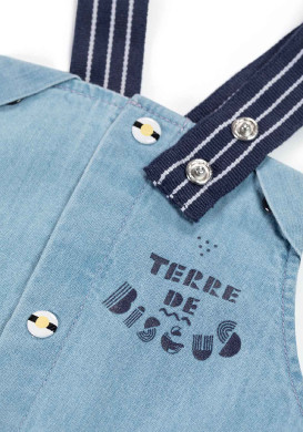 Ensemble Bébe salopette en jean + T-shirt