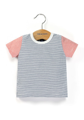 Ensemble Bébe salopette en jean + T-shirt