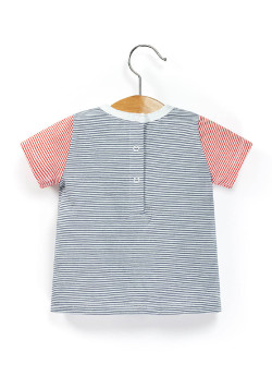Ensemble Bébe salopette en jean + T-shirt