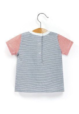 Ensemble Bébe salopette en jean + T-shirt