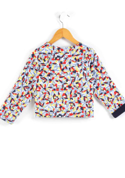 Veste réversible bleu marine Fille