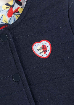Veste réversible bleu marine Fille
