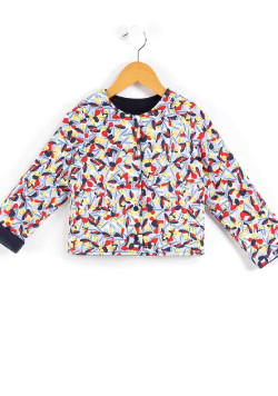 Veste réversible bleu marine Fille