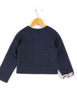 Veste réversible bleu marine Fille