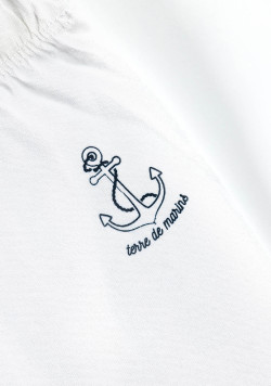 Legging court blanc femme