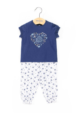 Ensemble Bébé pantalon imprimé + t-shirt imprimé bleu Ensemble Bébé pantalon imprimé + t-shirt imprimé bleu