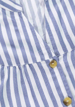 Robe rayée manches 3/4 Femme