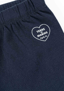 Legging long bleu marine bébé fille