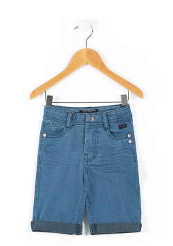Bermuda jean bleu clair Garçon